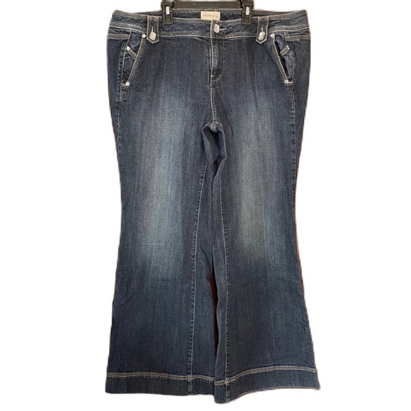 Venezia (Lane Bryant) Women’s Blue Denim High Waist Bootcut Jeans Size 20 - Picture 1 of 11